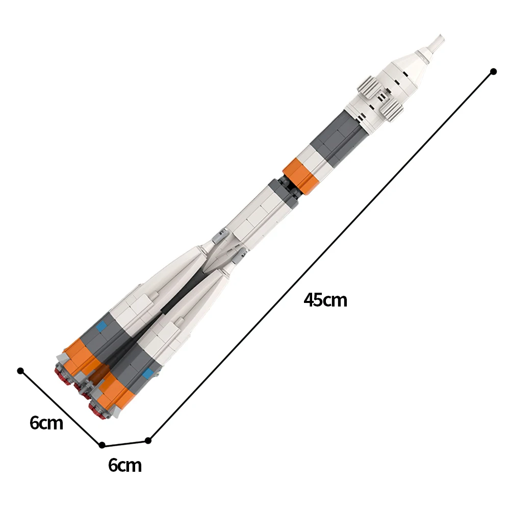 SETBRICKS MOC-34825 Ultimate Soyuz Rocket Aerospace Series Коллекция Space Launch Vehicle R-7 Модель Кирпич Подарок на