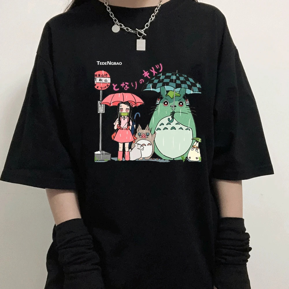 

Demon Slayer T Shirts Summer Oversized Harajuku T-shirt Anime Short Sleeve Tshirts Tops Women Casual Kawaii Tee Shirt Female