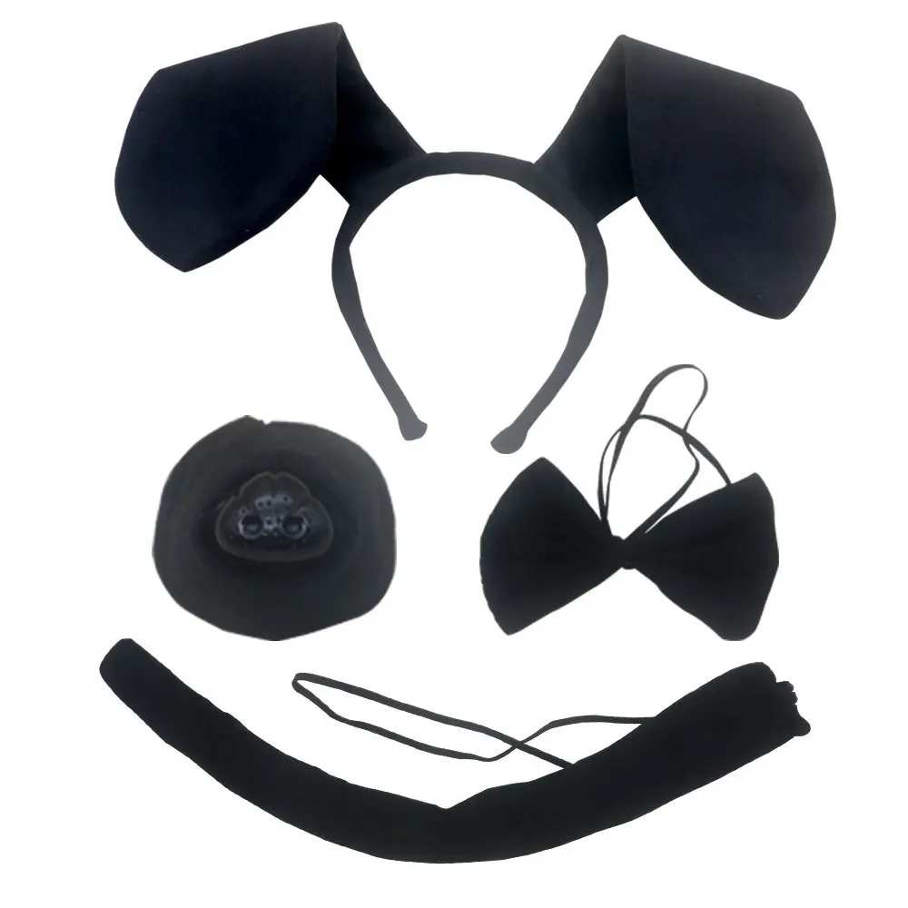 Комплект аксессуаров для косплея повязка на голову с ушками щенка собака хвост