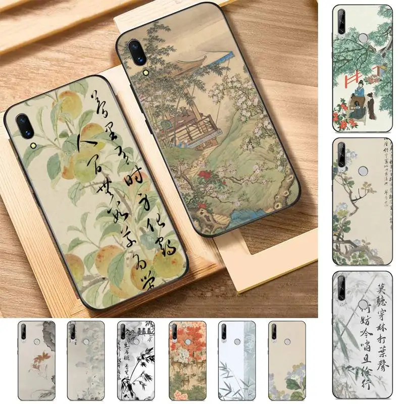 

Chinese Ancient Painting Phone Case For Huawei Y9 6 7 5 Prime Enjoy 7s 7 8 plus 7a 9e 9plus 8E Lite Psmart Shell