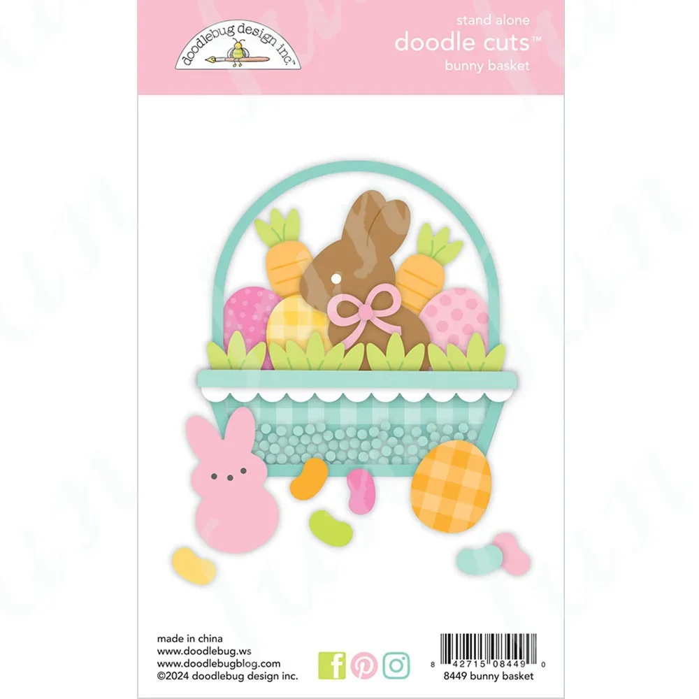 Пасхальные прозрачные штампы и металлические в виде кролика друзей для