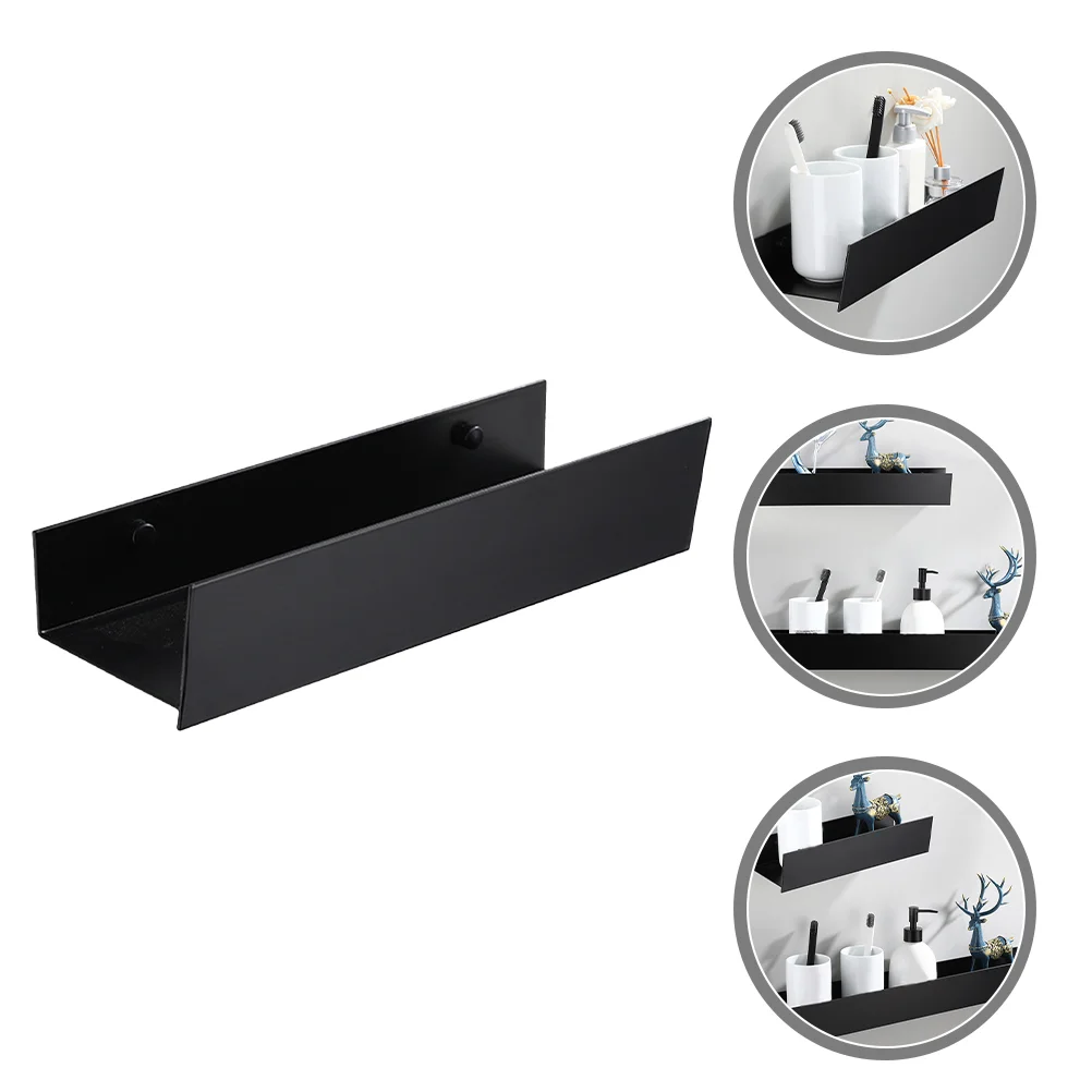 

Wall Shower Shelf Rack Bathroom Storage Organizer Shelves Display Hanging Kitchen Seasoning Metal Basket Bath Adhesive Nail Open