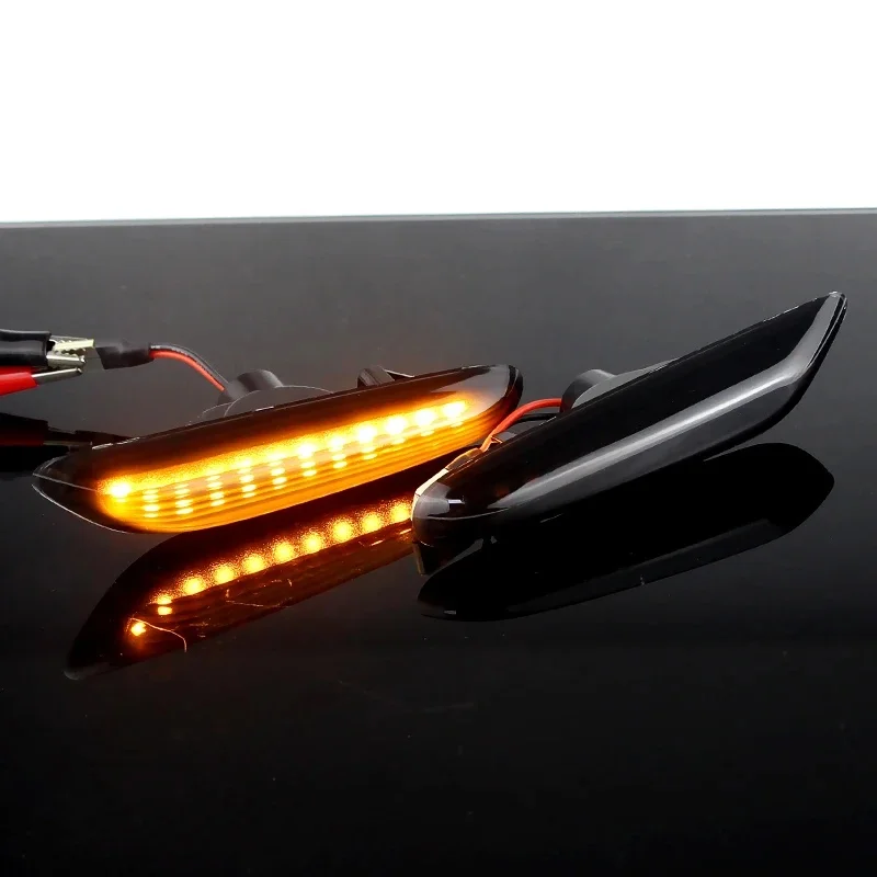 Для BMW 5 серии 2004-2010 черный F10 F11 10-13 светодиодный боковой габаритный указатель