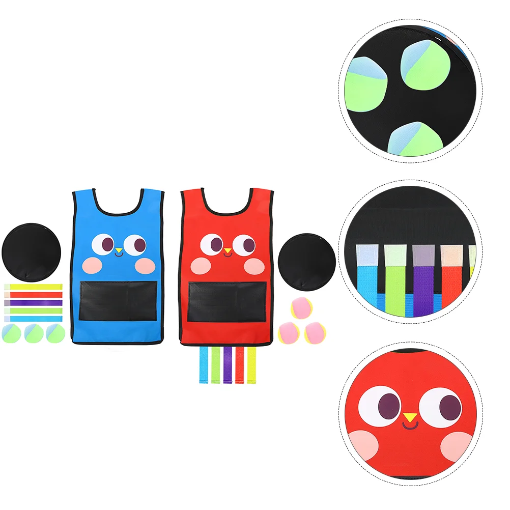 

2 Sets Sticky Jersey Group Playing Toy Ball Outdoor Playsets Game Vest Kids Clothes Games for children