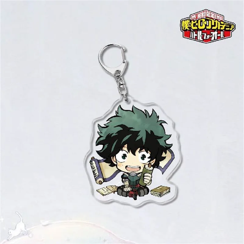 My Hero Academia Keychain Cartoon Characters Midoriya Izuku Bakugo Katsuki Todoroki Shoto Double Sided Acrylic Charm Key Chain |
