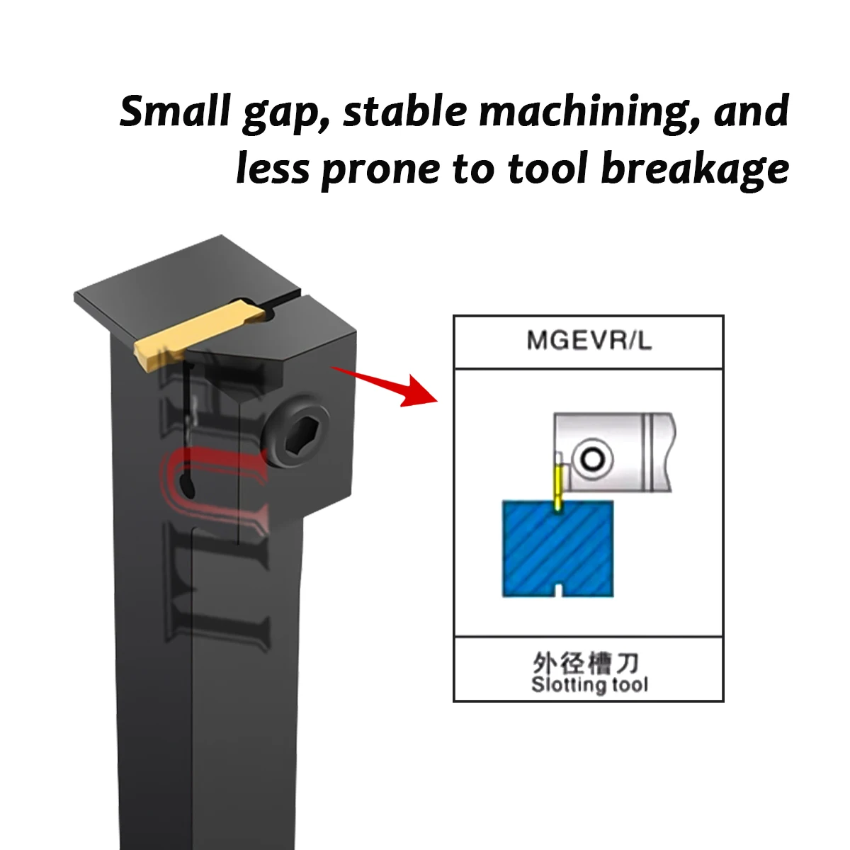 MGEVR/L 7-образный торцевой паз для резки с ЧПУ держатель пазов MGEVR2525 канавок MGMN