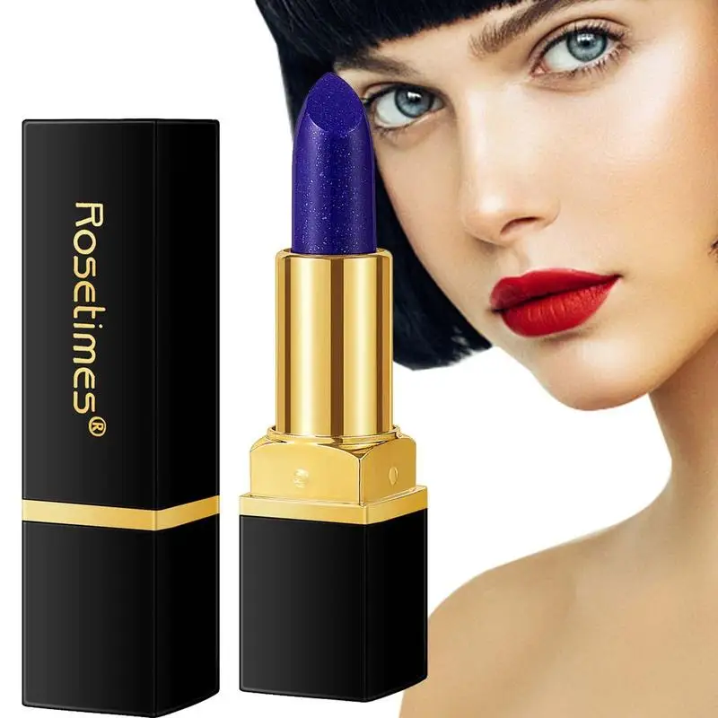 

Blue Shimmer Lipstick Magic Blue Lipstick Color Changing Magic Color Changing Lipstick Nutritious Tinted Lip Balm Lips