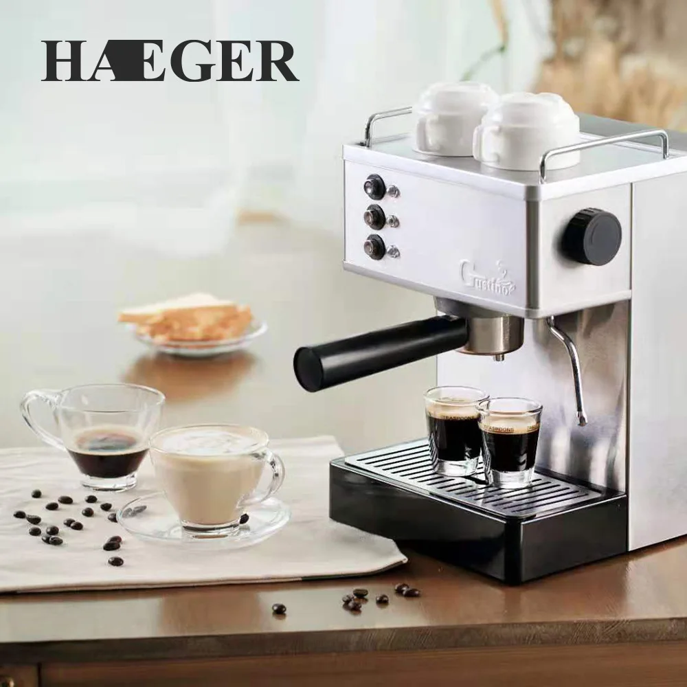 

Espresso Machine, Espresso Coffee Maker with Milk Frother Wand for Cappuccino, Latte, Mocha, Machiato, 2.2L Water Tank, 1050W