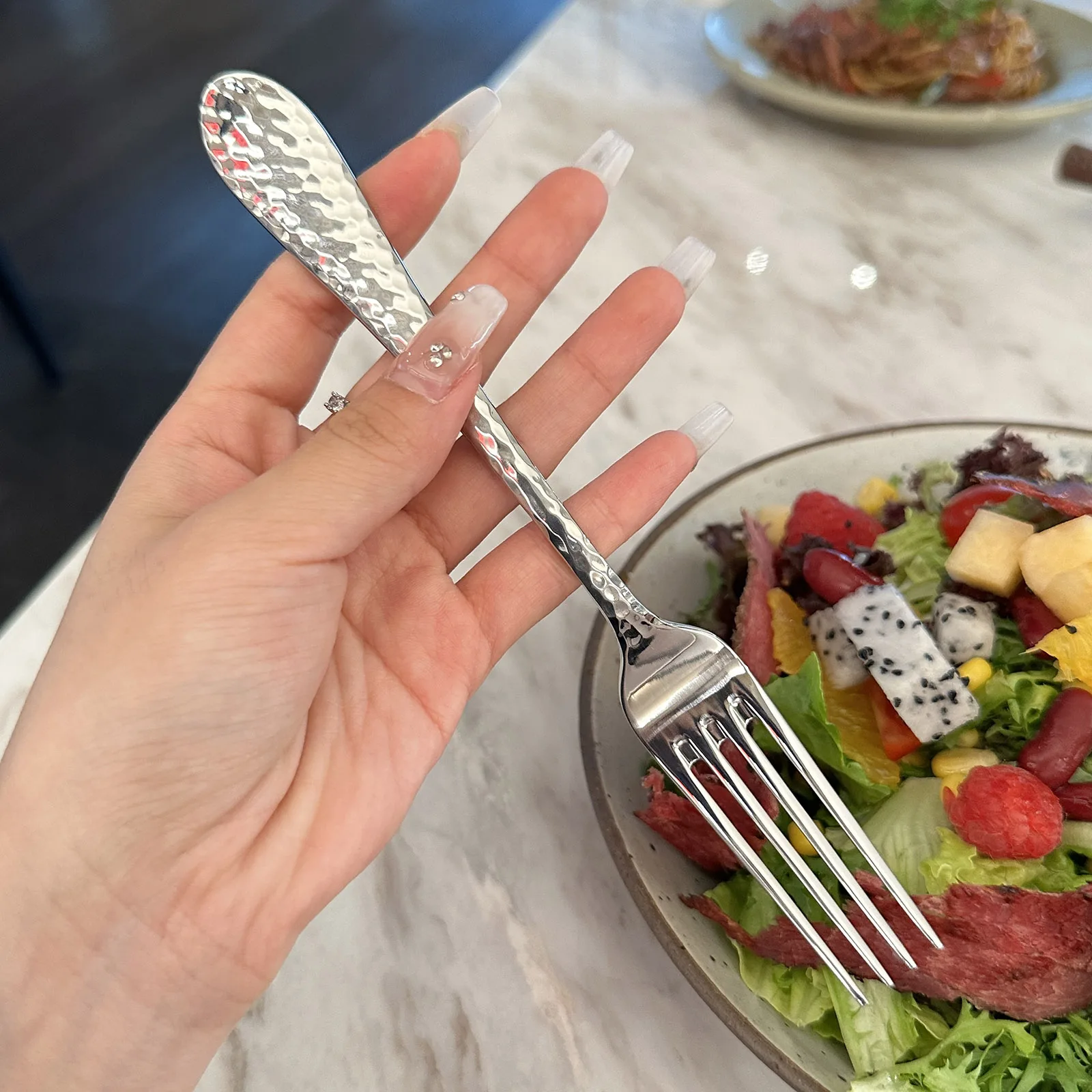 

Western Food Fork 316 Stainless Steel Fork Main Fork Household Children's Salad Fork