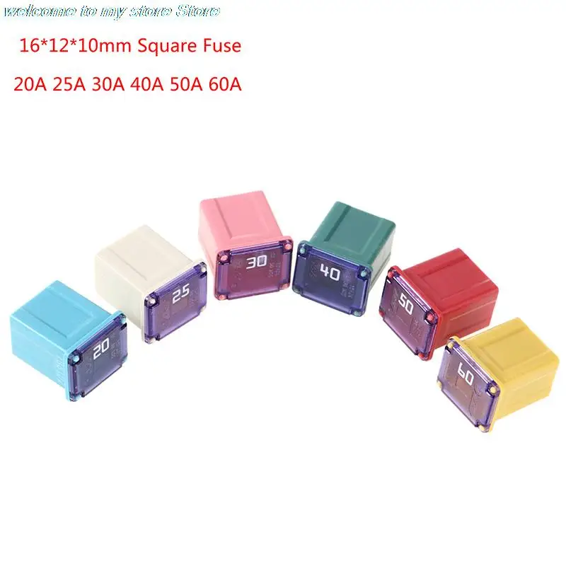 

Mini Square Fuse58V 20A 25A 30A 40A 50A 60A Automotive Car Fuse 16*12*10mm