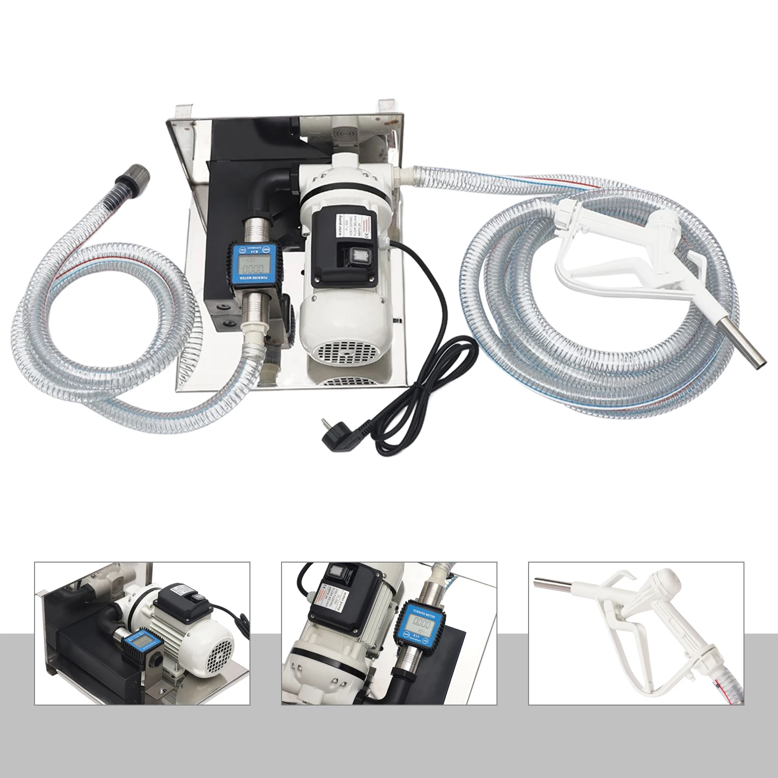 

New 220v Urea Pump Urea Filler Kit With a Wall-Mounted Rack And Flow Meter