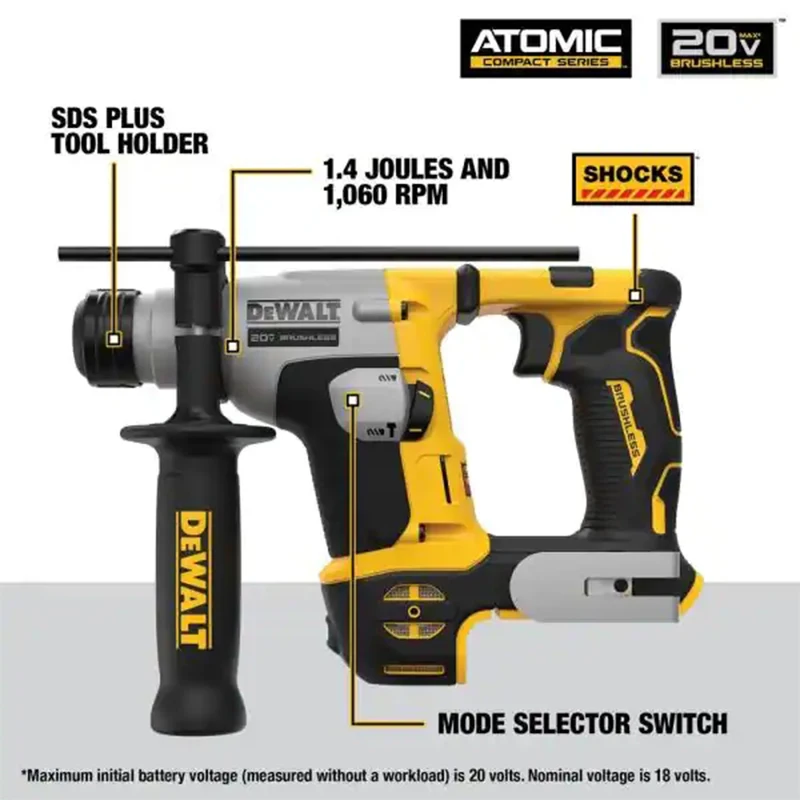 DeWalt компактный беспроводной Перезаряжаемый Перфоратор SDS PLUS DCH172 5/8 дюйма 20 в