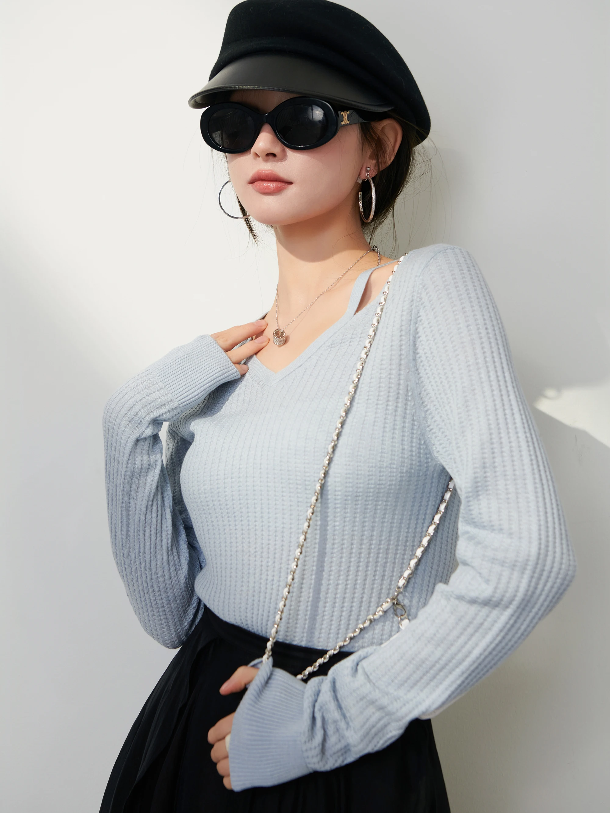 Тыквенная долина на складе [Youjinni] Флисовая импортная тканая текстура с v-образным