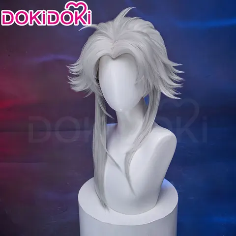 Косплей парик Пьеро, белый, синтетический