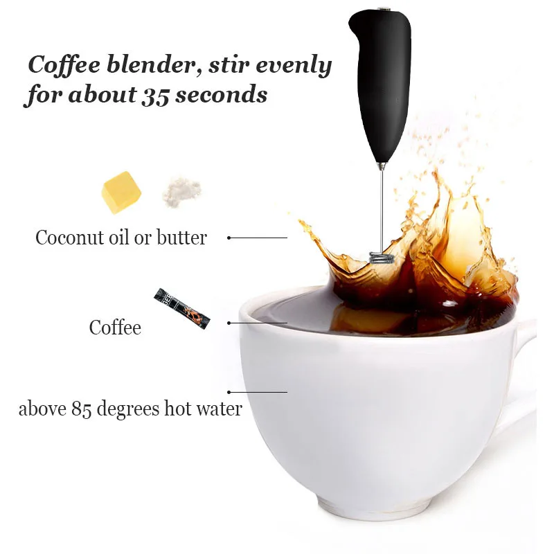 

1pc Mini Handle Electrical Stirrer Practical Milk Drink Coffee Hand Whisk Mixer Electric Egg Beater Frother Foamer Kitchen Tool