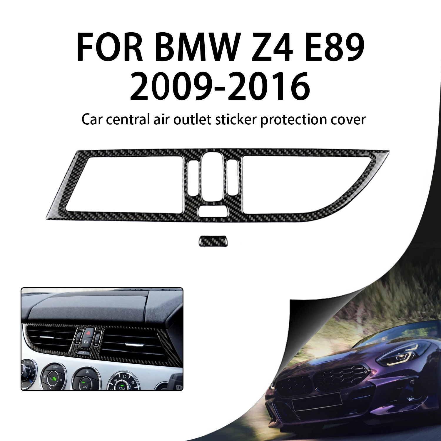

Car Central Air Outlet Sticker Protection Cover Trim For BMW Z4 E89 2009-2016 Car Accessories Interiors