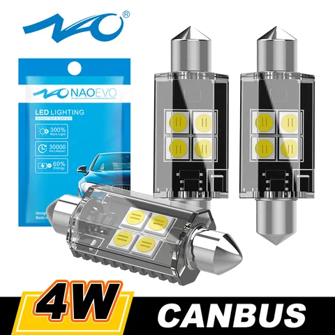 NAO C5W светодиодный CANBUS C10W 12В 3030 SMD без ошибок гирлянда 31 мм 36 мм 39 мм 41 мм для салона автомобиля светильник для Чтения номерного знака