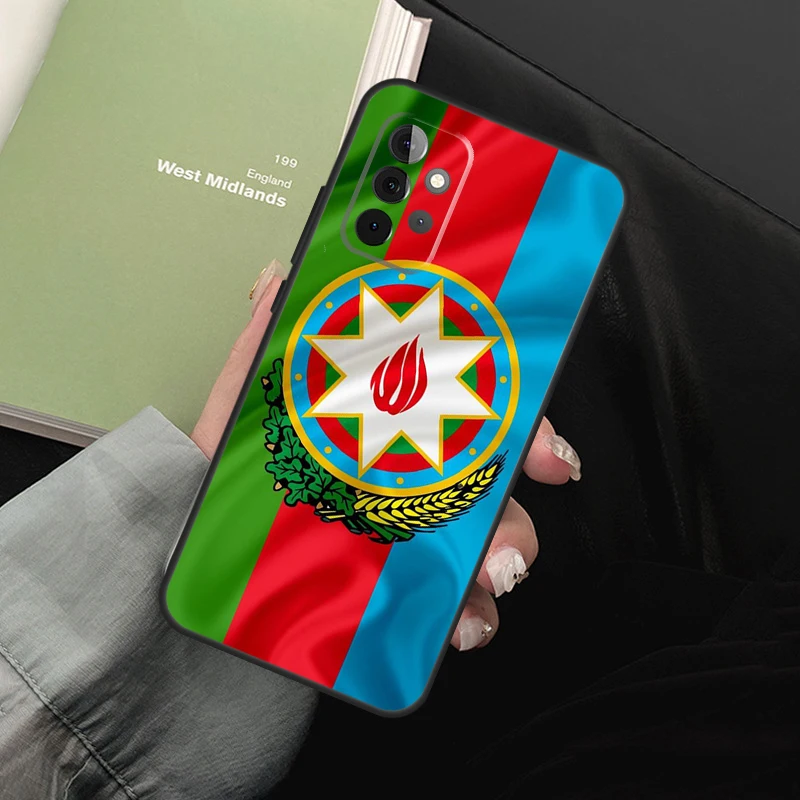 Чехол с флагом Азербайджана для Samsung Galaxy A12 A22 A32 A52 A72 A51 A71 A50 A21S A52S A13 A33 A53 Coque Funda.
