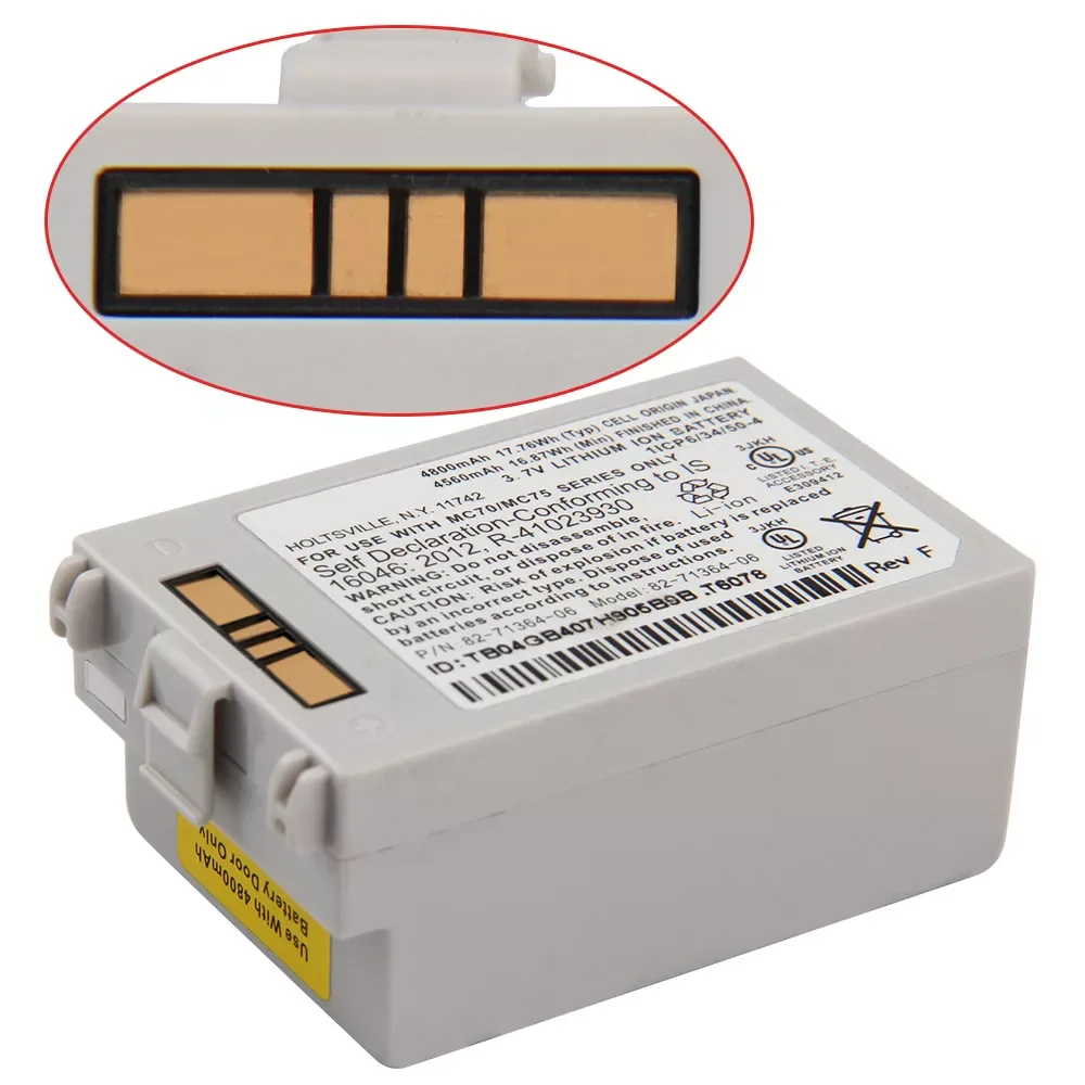 Original Replacement Battery For Motorola Zebra Symbol MC75 MC70 MC7090 MC75A8 MC7596 MC75A MC75A6 82-71364-06 Genuine 4800mAh enlarge