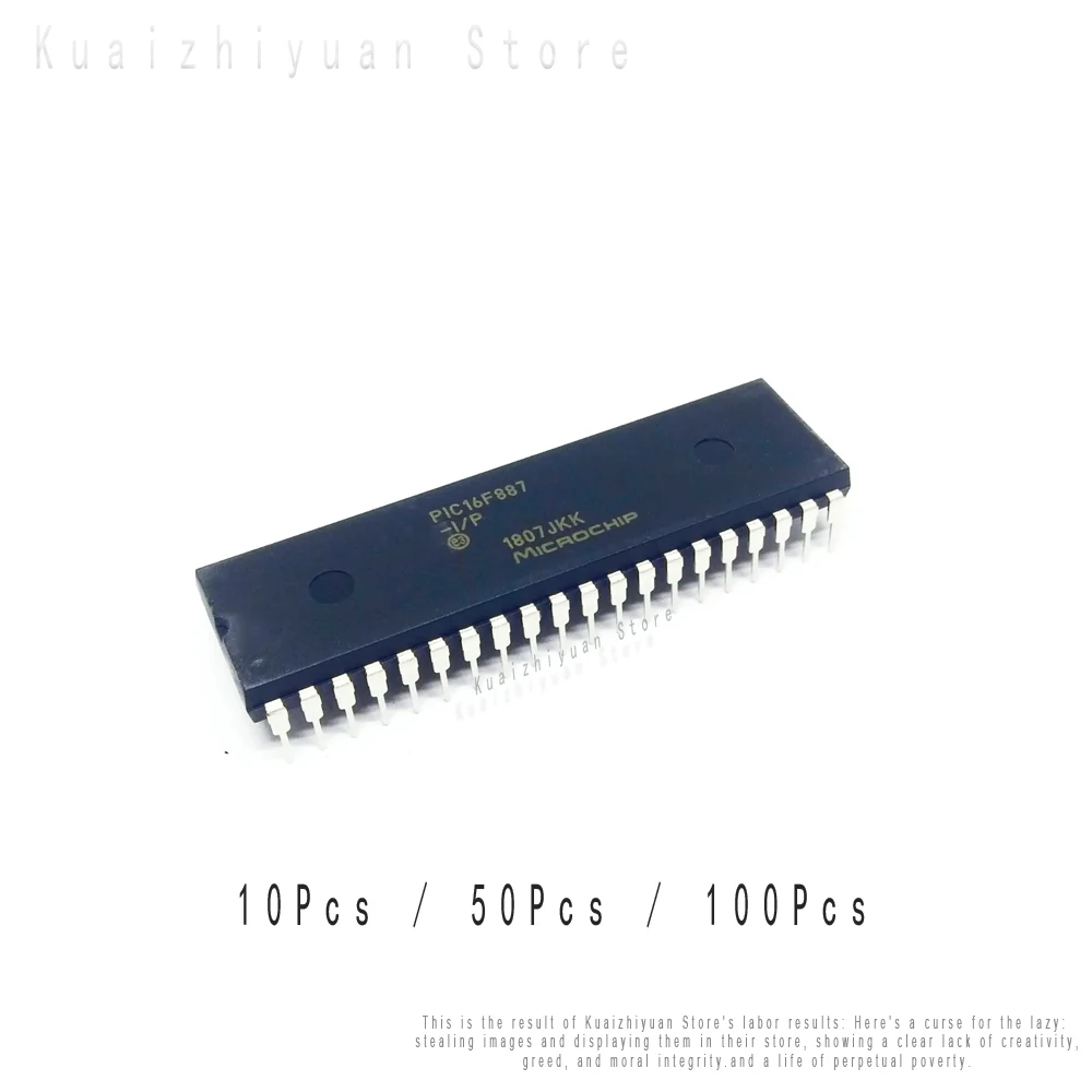 

10Pcs/1Lot New and original PIC16F887-I/P Electronic components PIC16F887 Microcontroller chip 16F887 MCU embedded