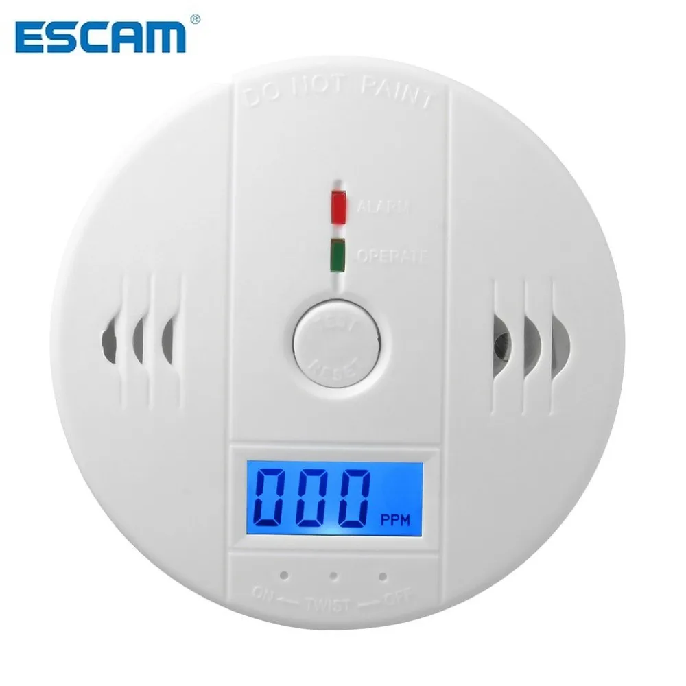 

Sensitive Home CO2 Sensor Detector Wireless CO Carbon Monoxide Poisoning Smoke Gas Sensor Warning Alarm Detector LCD Indicator