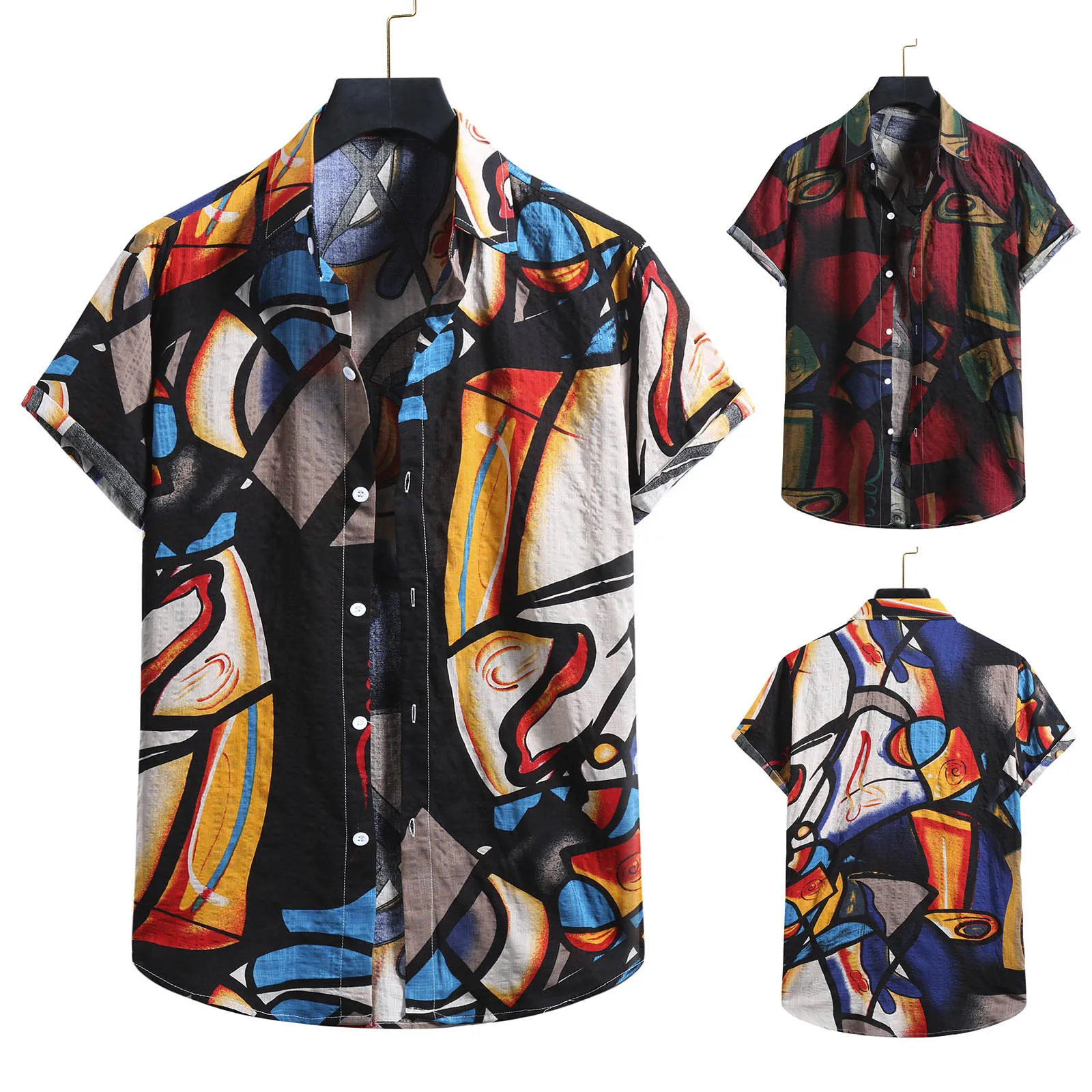 

Men Blouse Tops O Party Stylish T-shirt Fashion Shirts Men