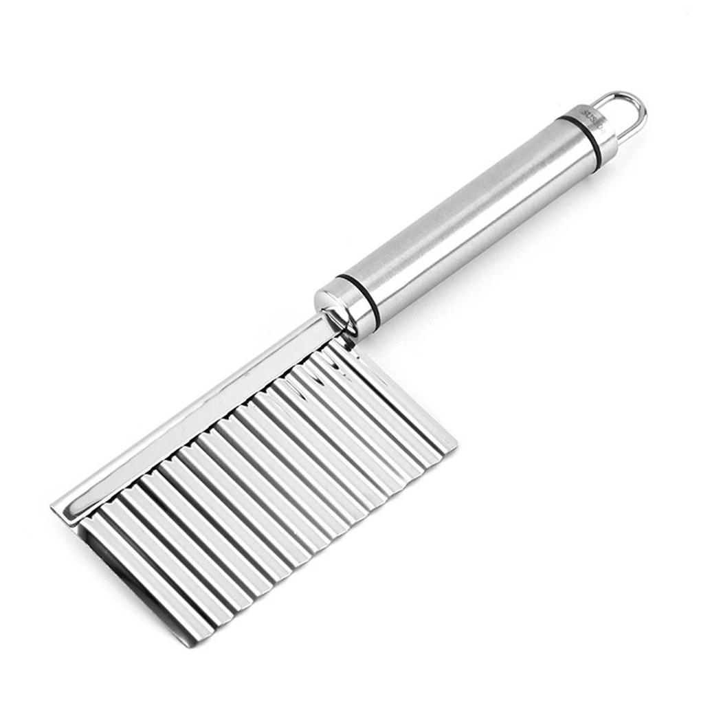 

French Fry Cutter Stainless Steel Potato Wavy Edged Cutter Knife kitchen Gadget Vegetable Fruit Potato Peeler Cooking Tools