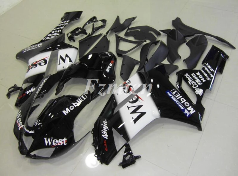 

New ABS Whole Motorcycle Fairings Kit Fit for Kawasaki Ninja ZX-6R ZX6R 636 2007 2008 07 08 Bodywork Set West
