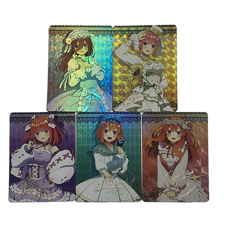 

5pcs/set The Quintessential Quintuplets Signature DIY Color Flash Card ACG Sexy Kawaii Anime Game Collection Cards Gift Toys