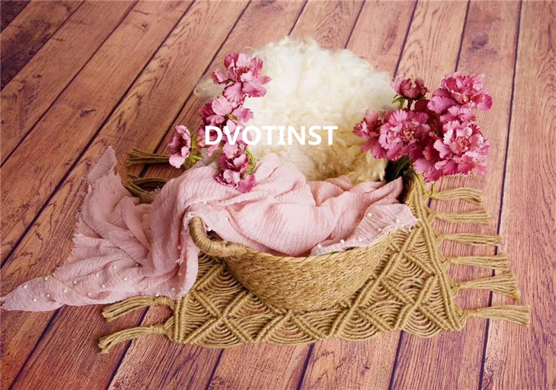 Dvotinst реквизит для фотосъемки новорожденных Детская фотография Ретро пеньковые
