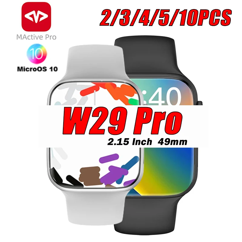 

W29 Pro Smart Watch 2023 Men Women IWO Series 8 Bluetooth Call Music 49mm Waterproof NFC Voice Assistant GPS PK Ultra Watches