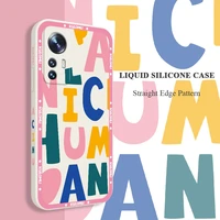 colorful letters phone case for xiaomi mi 12 11 ultra lite 10 10s 9 11t 10t 9t pro lite poco m4 x4 f3 x3 m3 pro 5g cover