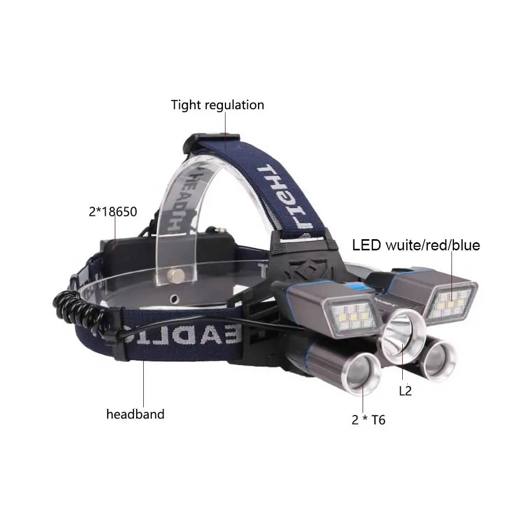 

Aluminium Alloy Headlight Press Button Replacement USB Charging Headlamp