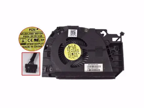 

Forcecon DFS561405PL0T FGDN 848378-001 DC 5V 4-Wire Server Laptop Cooling Fan