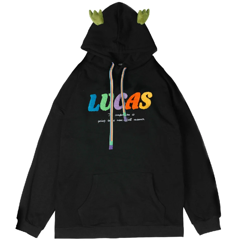 

Hip Hop Sweatshirt Man Hoodie 2022 Kawaii Print Streetwear Harajuku Pullover Hoodie Cotton Casual Winter Oversize Cartoon Hoodie