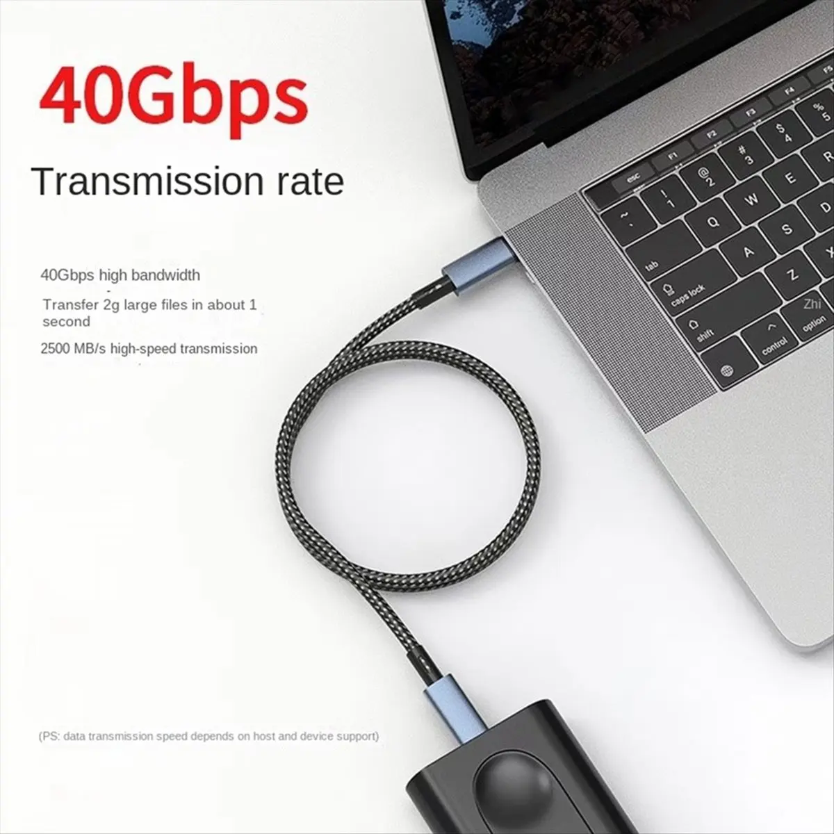 Фото Акция! Кабель USB-C с LED-дисплеем, поддержка видео 8K, 40 Гбит/с, зарядка 240 Вт №1