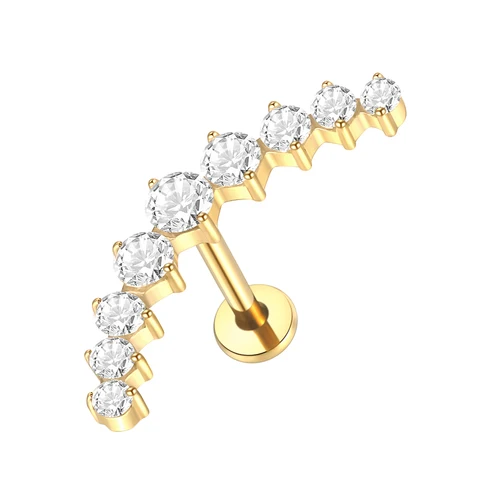 SWANJO Титановые серьги-гвоздики для пирсинга