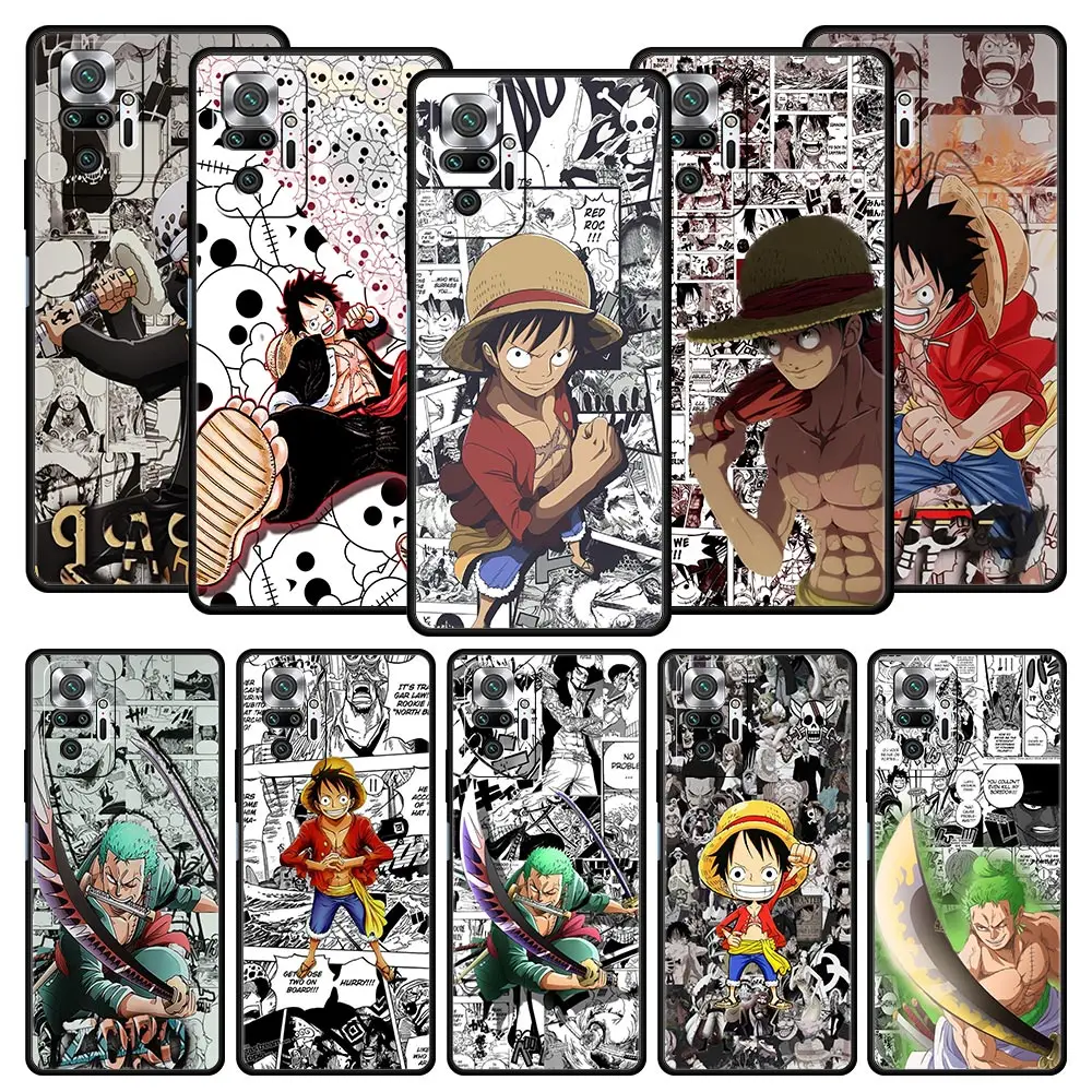 

One Piece Monkey Luffy Anime Phone Case For Xiaomi Redmi Note 10 11 9 8 Pro 10S 9S 7 8T 9T 9A 8A 9C K40 Gaming 11T 5G Soft Cover