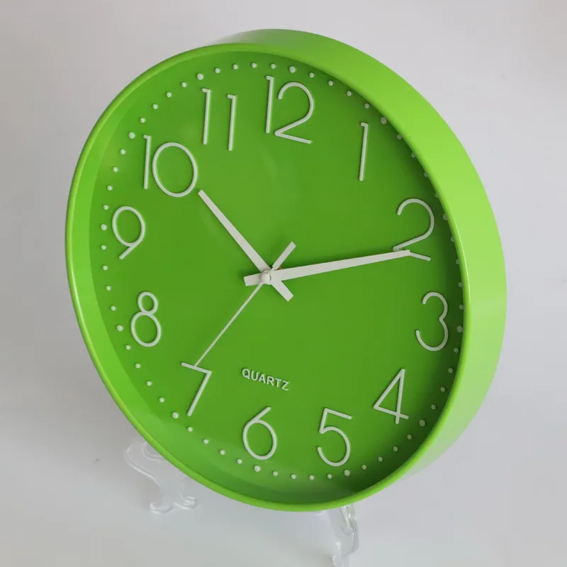 Бесшумные винтажные настенные часы 30 см для декора светодиодные модные с