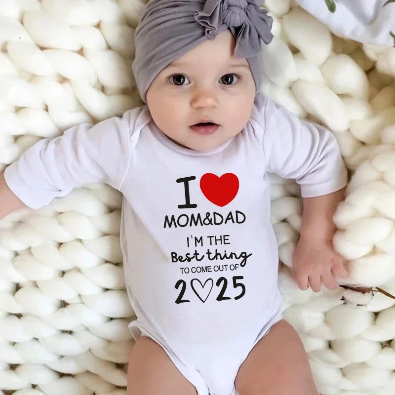 Я люблю маму и папу я лучший товар из 2025 года детский комбинезон Летний для