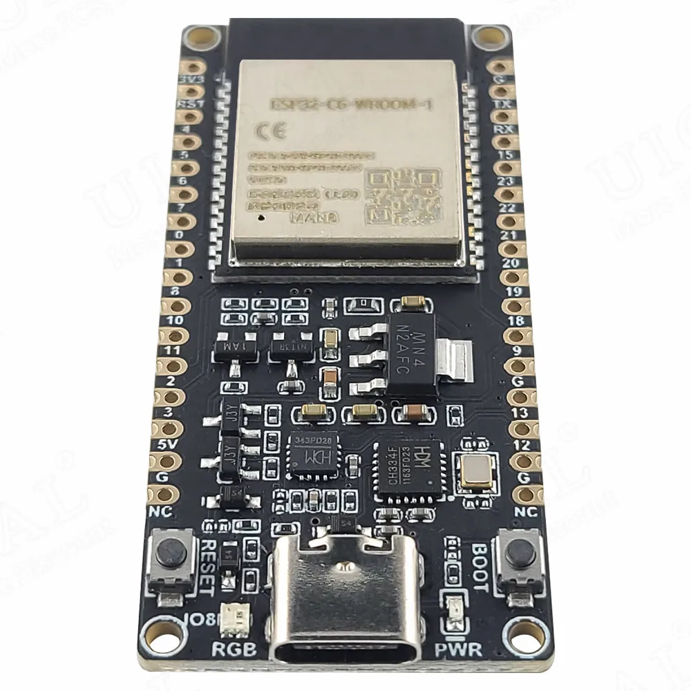 Макетная плата ESP32 C6 Модуль BT Wi-Fi RISC-V MCU 8 МБ флэш-памяти ESP32-C6-WROOM-1-N8 WiFi6 BT5.0
