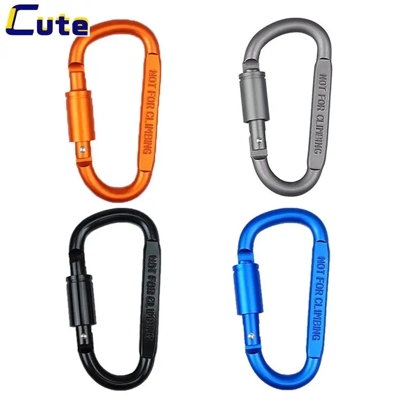

Aluminum alloy carabiner D-shaped quick-hanging buckle D-shaped carabiner multi-functional quick-hanging