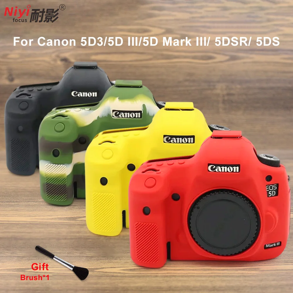 

Soft Silicone Case Camera Protective Body Bag For Canon Eos 5D3 5D Mark III 5DSR 5DS Rubber Cover Battery Opening Smooth Surface