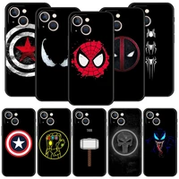 disney comics avengers logo hero luxury phone case for iphone 11 12 13 pro max mini 7 8 plus x xr xs max se 2020 silicone cover