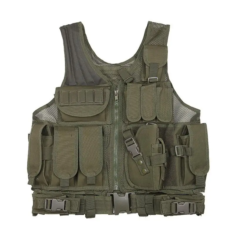 

Outdoor Military Tactical War Game Hunting Vest for Camping Hiking (Army Green)