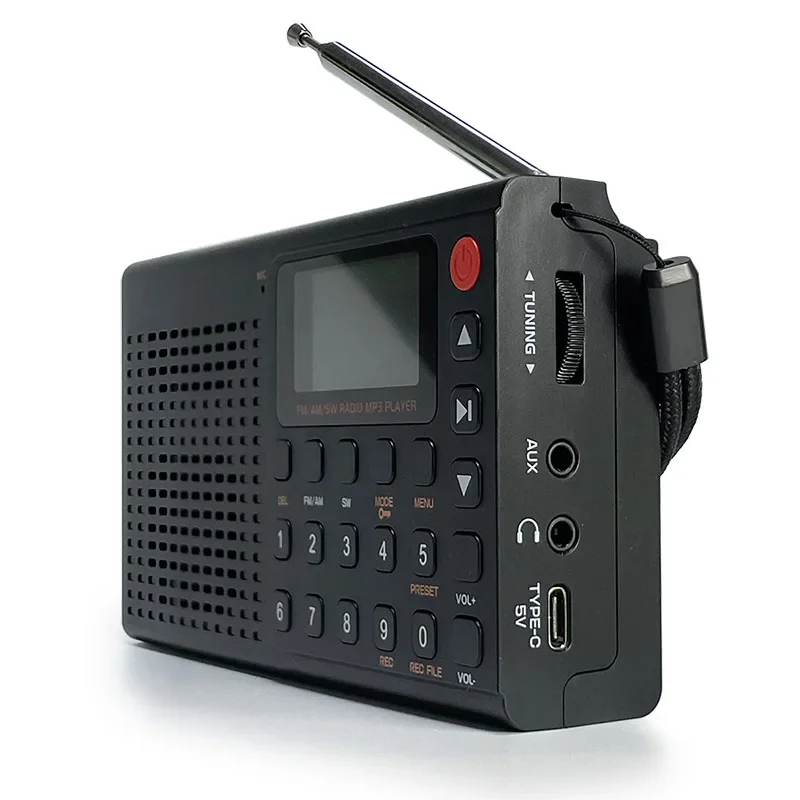 Многодиапазонное радио Bluetooth FM AM SW Портативные карманные радиоприемники MP3