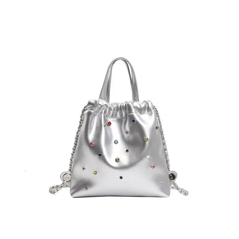 

Women's Chain Bucket Bag 2023 New Multi-functional Backpack Niche Design Shoulder Crossbody Bag