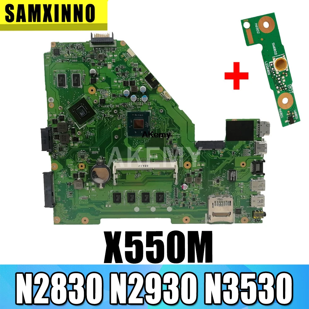 

X550MJ Original Notebook Mainboard N2830 N2930 N3530 CPU 4GB 2GB 0GB RAM for ASUS X550MD X552M Y582M K550M Laptop Motherboard