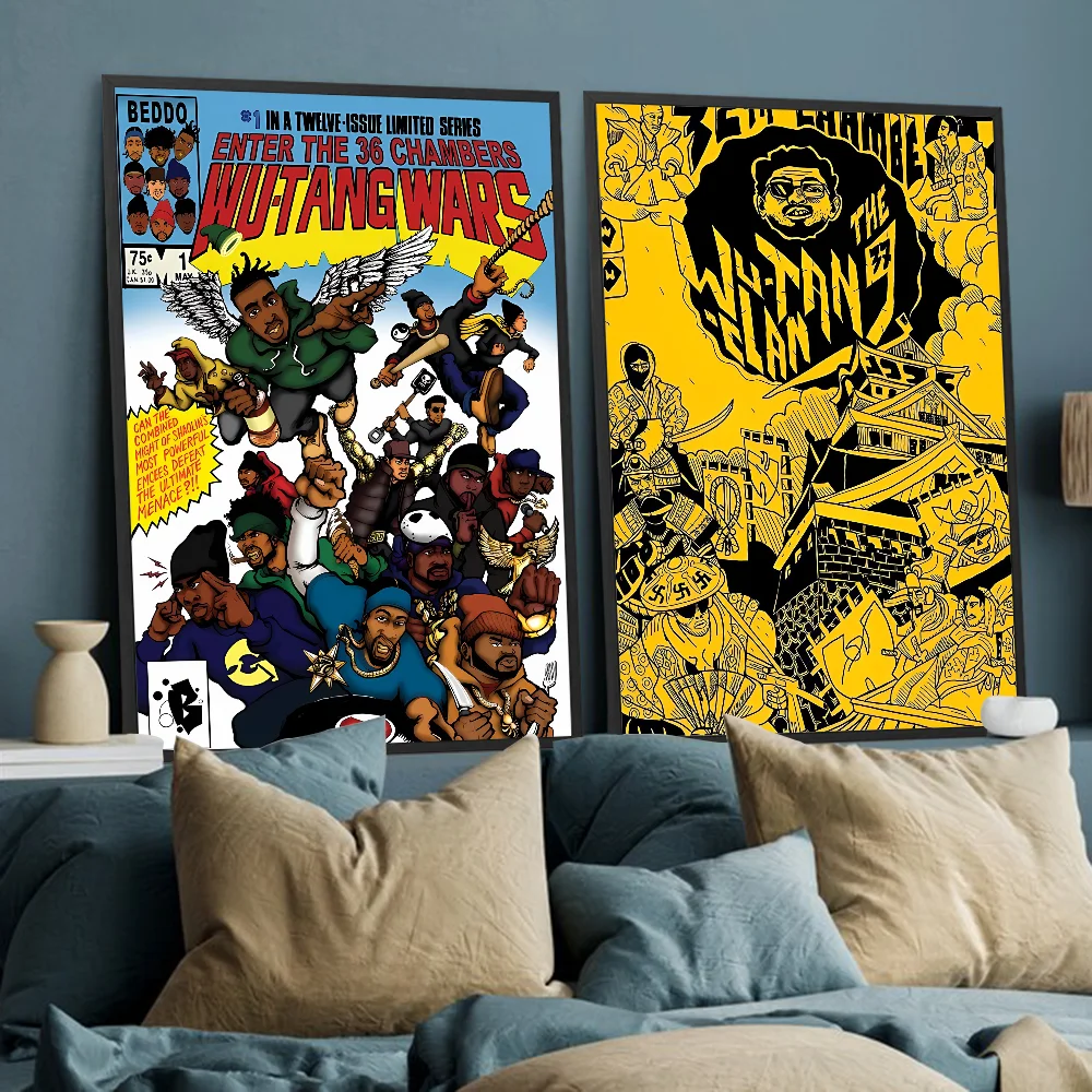 W-WU T-TANG C-CLAN винтажные плакаты наклейки на стену