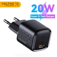 voltme 20w usb charger portable usb c charger support pps type c pd fast charging for iphone 13 12 pro max mobile phone charger